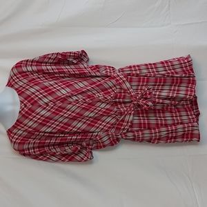 Red Skylar Plaid Lane Bryant Top NWT 22 Plus